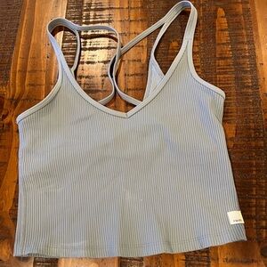 Vuori light blue ribbed tank